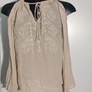 XS Boho Anthropologie Bell-Sleeved Top *NWT*